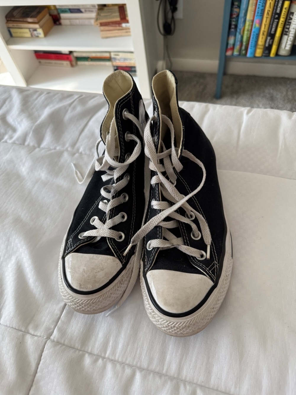 Converse Black High-Top Sneakers with White Trim